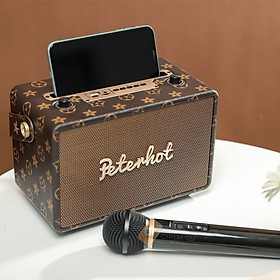 Loa Bluetooth Karaoke Peterhot A106W/108W Âm Thanh Siêu Đỉnh - Bản Cao Cấp Nhất - Tặng Mic Không Dây Hát Karaoke
