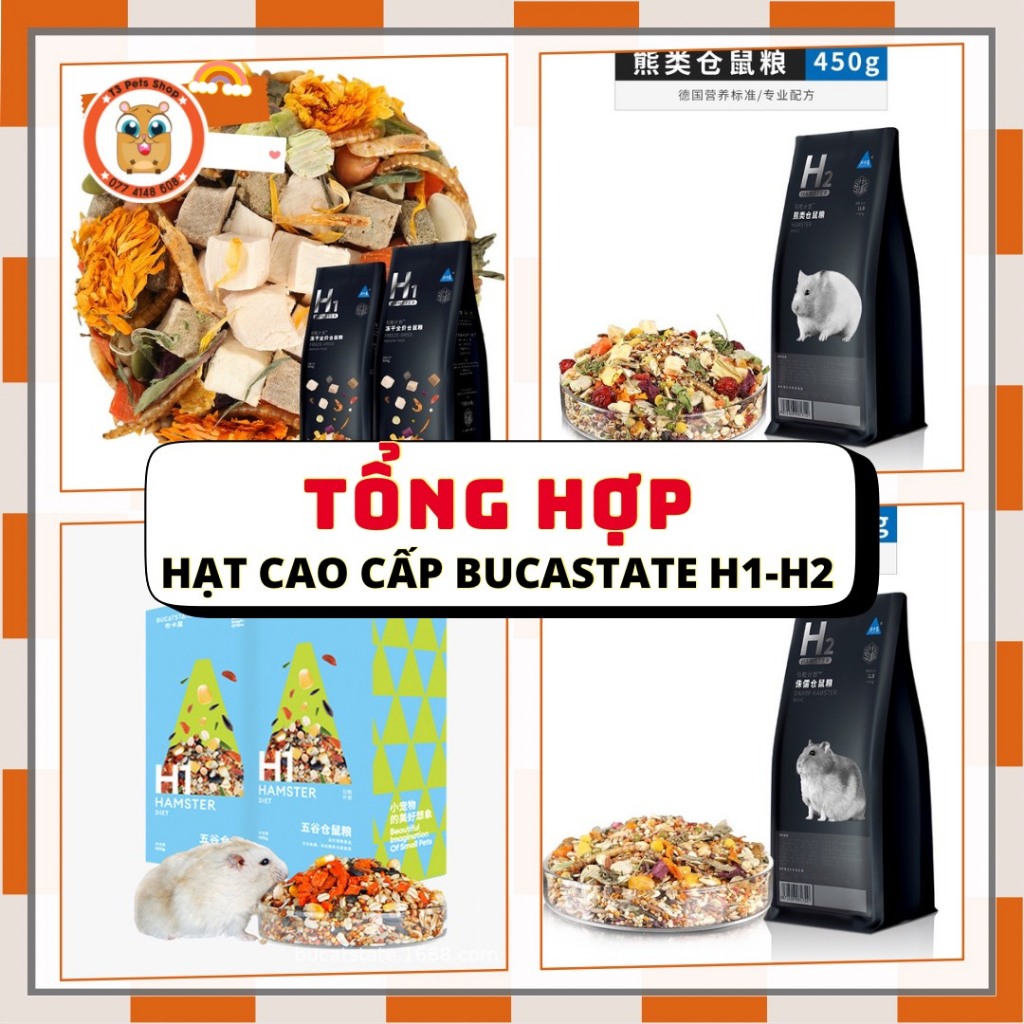 thức ăn Bucastate H1 - H2 dành cho hamster , rat, mice, dumbo, đuôi mập,...