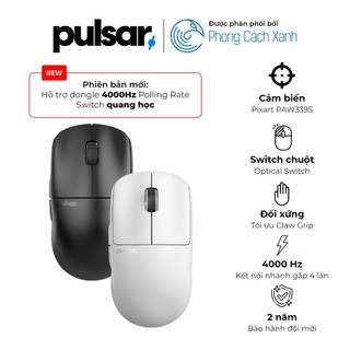 Chuột không dây siêu nhẹ Pulsar X2 V2 Wireless - Hàng Chính Hãng