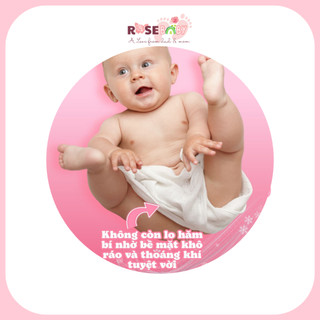 Bỉm tã dán ROSE BABY size M 52 miếng (6-11kg) ( gói 52 miếng tã rosebaby )