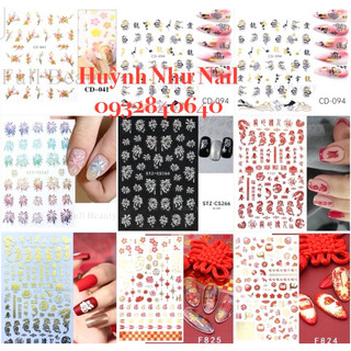 Sticker tết 2024- stick dán móng mẫu tết may mắn