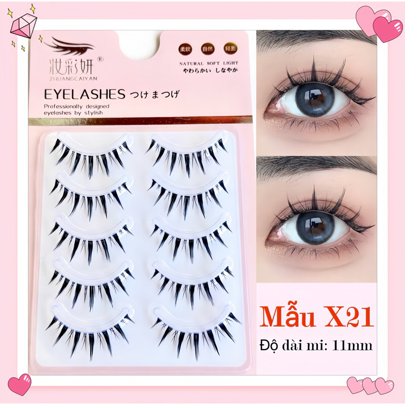 Lông Mi Giả Gân Anime, Phong Cách Tây Siêu Đẹp, Mềm, Nhẹ, Tự Nhiên