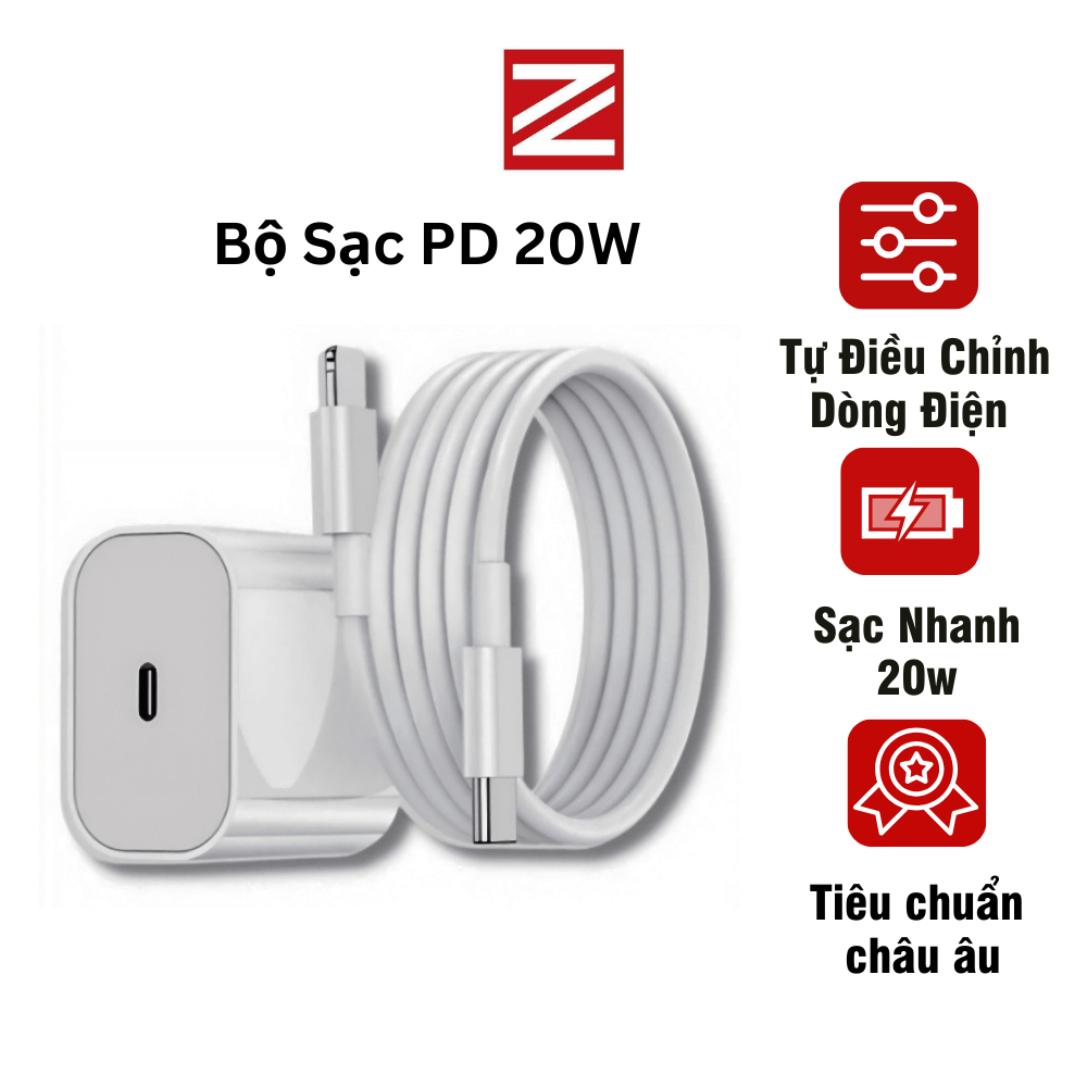 Bộ sạc nhanh 20w sạc 30p lên 50% sạc nhanh PD chính hãng ZUZG PD01