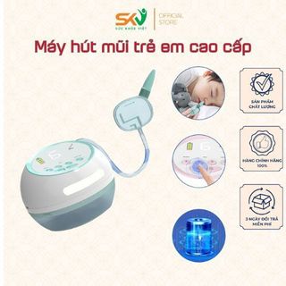 Máy hút mũi trẻ em cao cấp, khử trùng tia cực tím, 3 chế độ đèn, 6 cấp độ hỗ trợ hút chất nhầy, đờm, nước múi an toàn