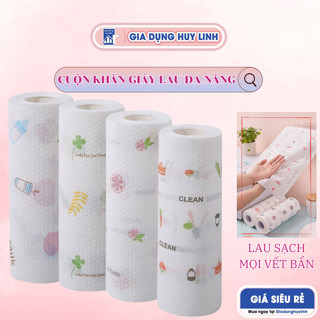 Cuộn Khăn Lau Bếp, Khăn giấy lau đa năng lau tay, Cuộn trắng thấm nước thấm dầu mỡ giặt và tái sử dụng
