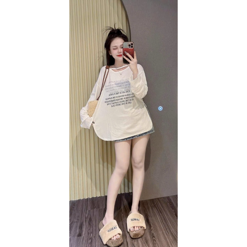 ÁO NHIỀU CHỮ XẺ TÀ