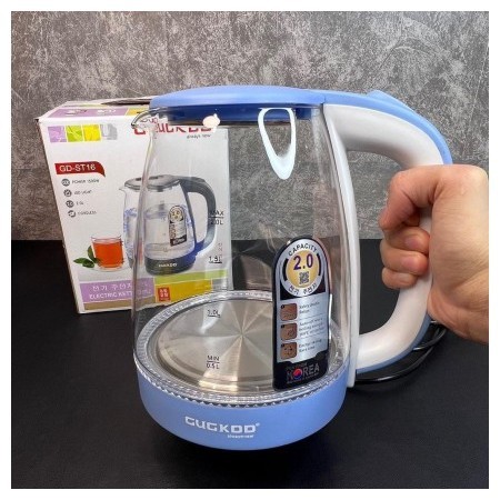 Ấm siêu tốc thủy tinh GD-ST16