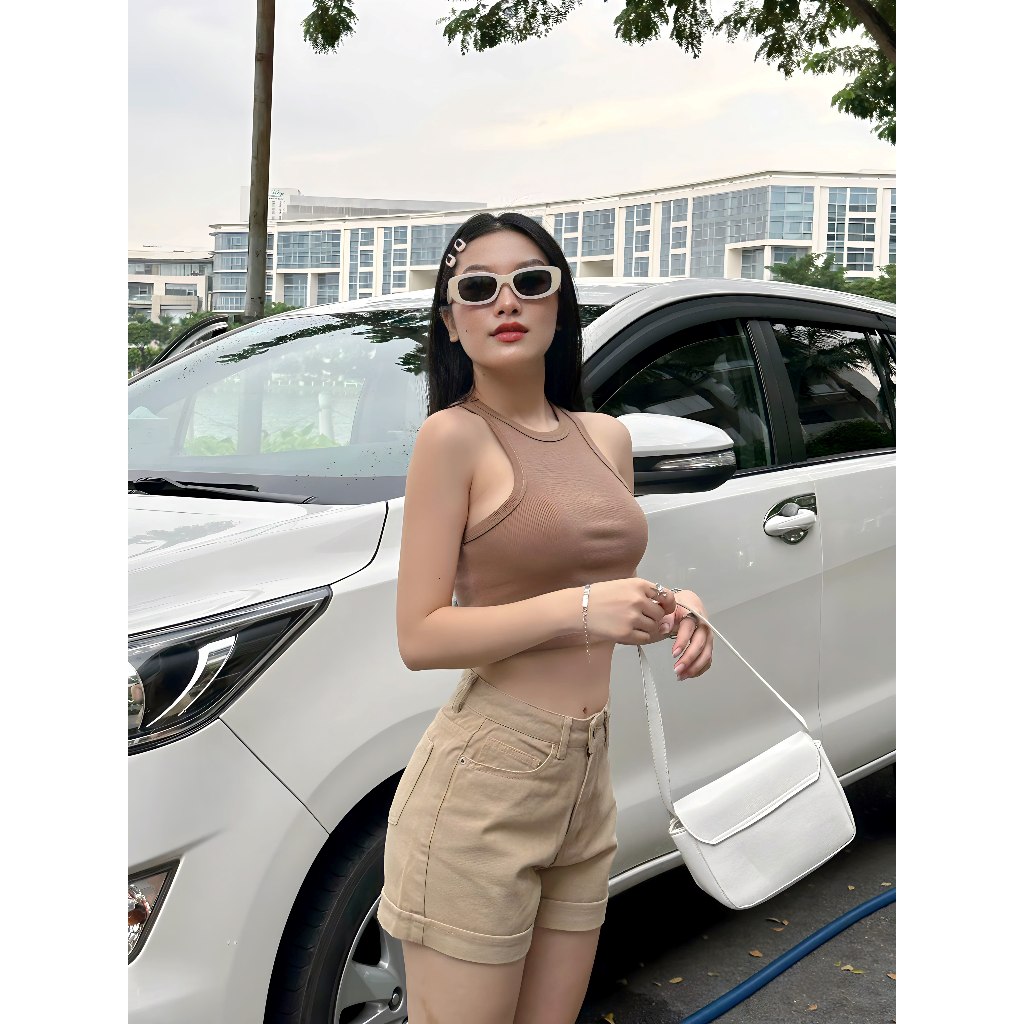 Quần short kaki nữ HEYBEE 2 màu - HK1615