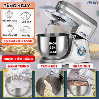 [TẶNG 3 ĐẦU TRỘN] Máy Nhào Bột - Trộn Thịt - Đánh Trứng Venko Cỡ Lớn Đa Năng 3.5 Lít - 6 Tốc Độ - 3 Trong 1 Tự Động