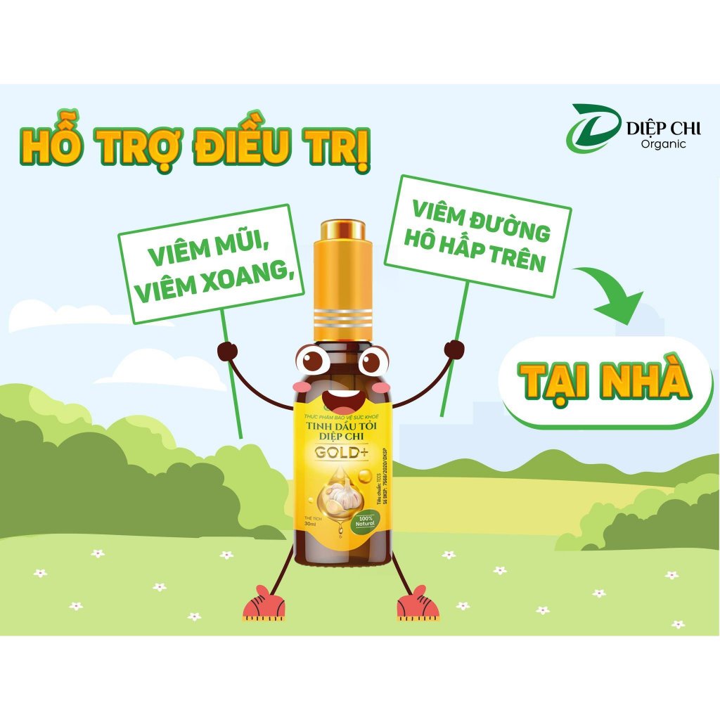 Tinh Dầu Tỏi Diệp Chi Giúp Bé Giảm Hắt Hơi Sổ Mũi Và Tăng Sức Đề Kháng - Chai 30ml MẪU MỚI NHẤT