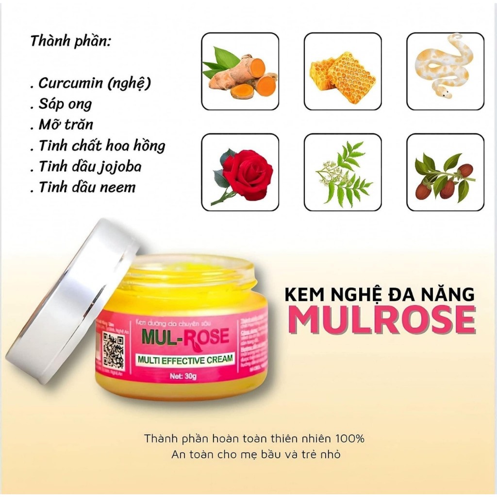 Kem Nghệ Đa Năng Mulrose 30g