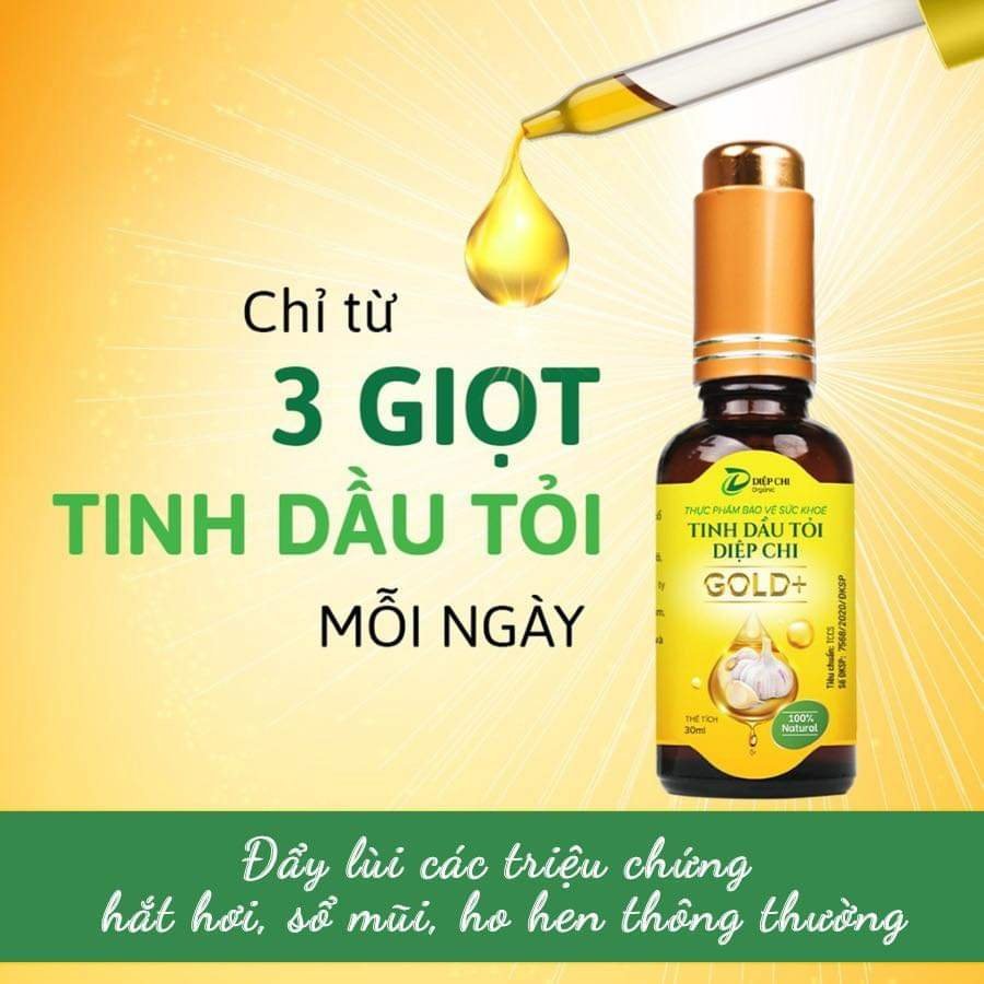 Tinh Dầu Tỏi Diệp Chi Giúp Bé Giảm Hắt Hơi Sổ Mũi Và Tăng Sức Đề Kháng - Chai 30ml MẪU MỚI NHẤT