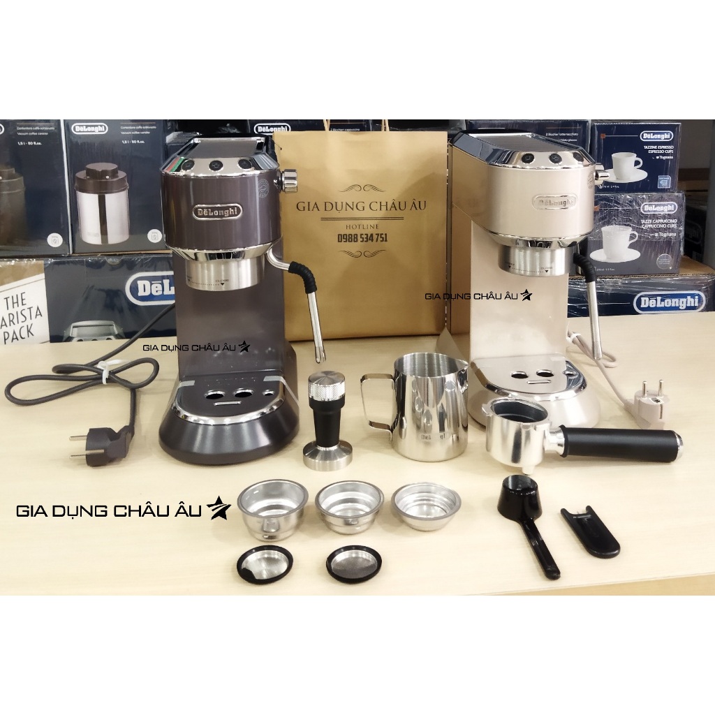 Máy pha cà phê Delonghi EC885 -  EC885.BG - EC885.GY - Hàng chính hãng - Bảo hành chính hãng 12 tháng