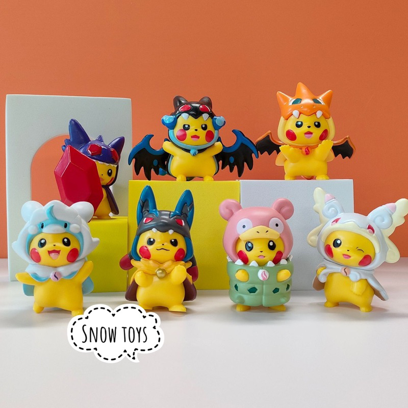 Mô hình Pikachu - Mô hình Pokemon Pikachu biến hình Cosplay Yadoran Charmander Bulbasaur Gengar Lucario Squirtle Golbat