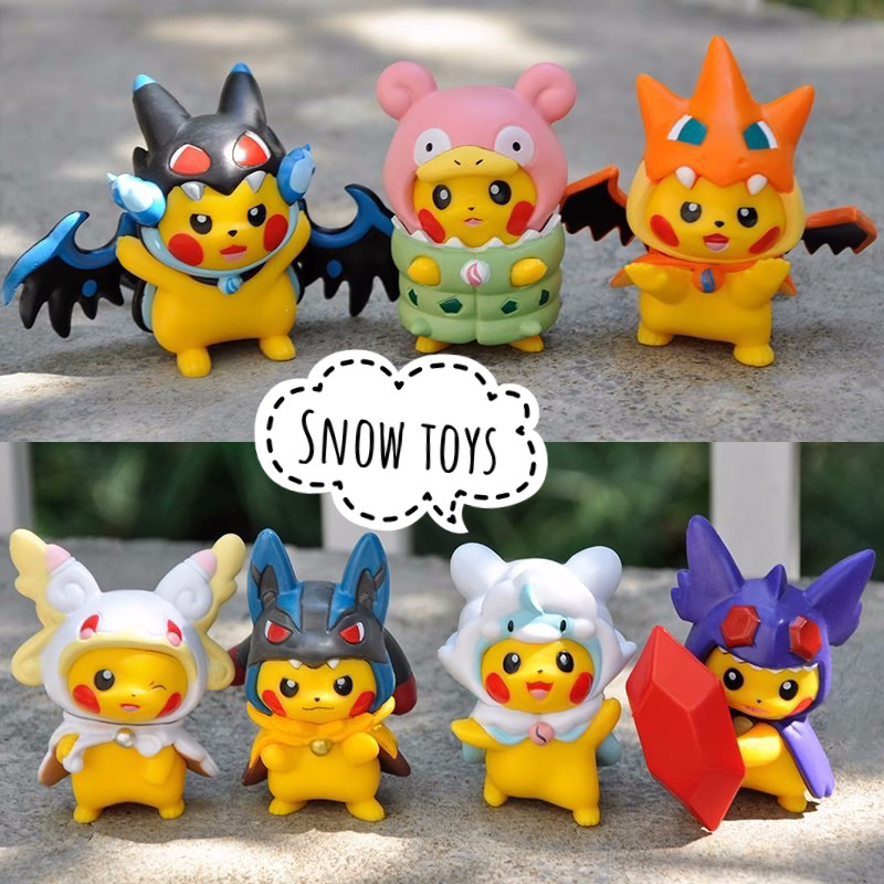 Mô hình Pikachu - Mô hình Pokemon Pikachu biến hình Cosplay Yadoran Charmander Bulbasaur Gengar Lucario Squirtle Golbat