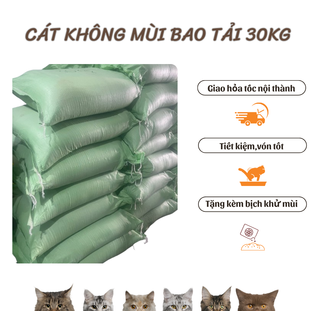 Cát Hoàng Đình không mùi bao xá 30kg