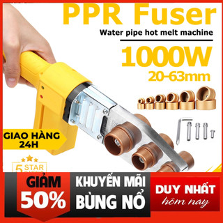 Máy hàn nhiệt ống nước nóng,máy hàn ống nhiệt ppr 20-63mm tự động-công suất 1000w làm nóng cực nhanh 6 đầu
