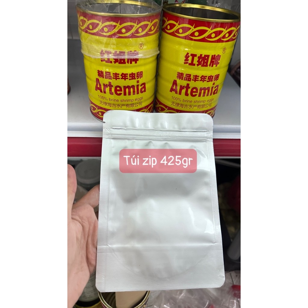🐠🐟 Túi ZIP 425g Artemia Ấp Nở TQ Lon Vàng tỉ lệ nở rất cao, giá trị dinh dưỡng cao , date mới nhất