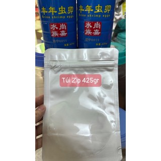 🐳túi zip 425gram trứng artemia ấp nở lon xanh am - tỉ lệ nở 95 phần trăm