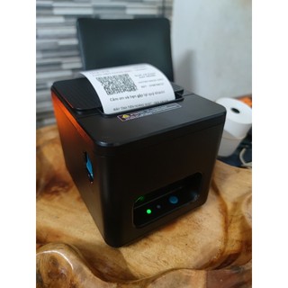 Máy in bill K80 2 cổng kết nối usb + lan, in bill từ điện thoại và máy tính, in chốt đơn livestream, Tự cắt giấy khi in