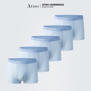 Combo 5 quần sịp boxer atino thoáng khí kháng khuẩn vải lụa băng cao cấp lót cotton 95% hút ẩm khử mùi sd3.1900