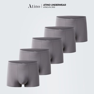 Combo 5 quần sịp boxer atino thoáng khí kháng khuẩn vải lụa băng cao cấp lót cotton 95% hút ẩm khử mùi sd5.1903