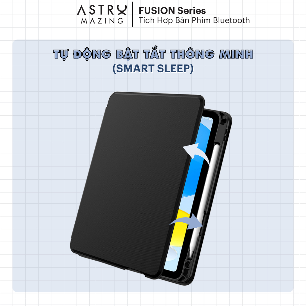 [Fusion 5D Keyboard] Bao da bàn phím AstroMazing Wireless cho i.Pad Pro 11 12.9 2018 2020 2022 M1 M2 10.2 Mini 6