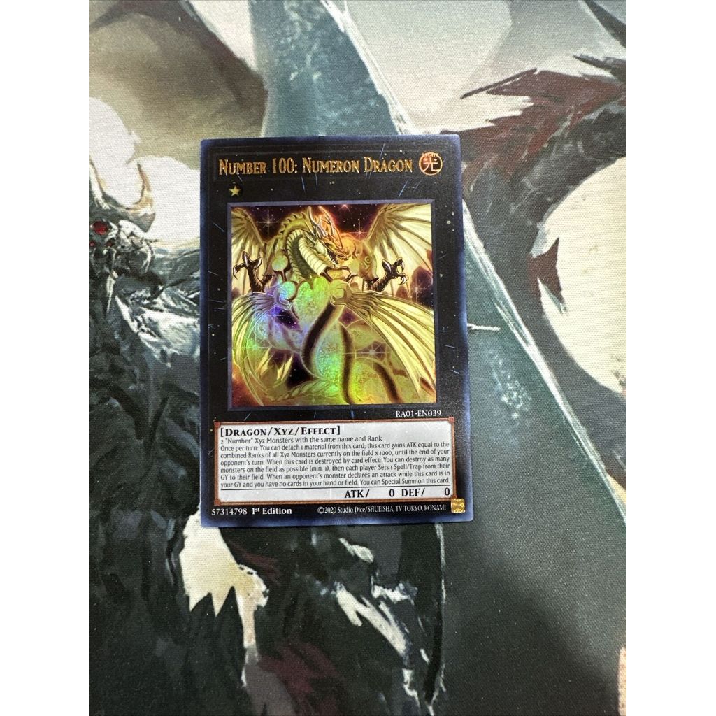 Lá bài thẻ bài Yugioh Number 100 Numeron Dragon - ultra Rare - Tặng bọc bài nhựa bảo quản