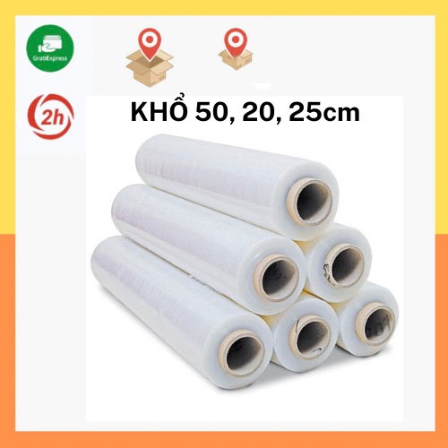 Màng PE trắng khổ 50cm, 25cm, 20cm, màng co PE gói hàng, quấn cành, băng keo ghép cây
