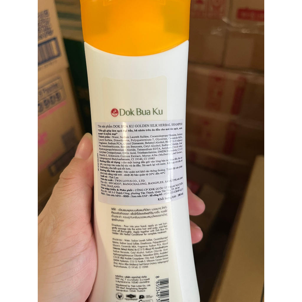 Chính hãng - Dầu gội thảo dược Twin Lotus Dok Bua Ku /Dokbuaku 200ml Thái Lan Moonshop