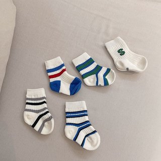 Tất vớ cho bé-vớ cotton mềm mại kẻ sọc cổ ngắn kiểu dáng hàn quốc cho bé trai-gái 0-8 tuổi