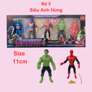 Đồ Chơi Siêu Anh Hùng Mô Hình Siêu Nhân Gồm 5 Nhân Vật Cho Bé Sưu Tập Cao 11cm Thiết Kế Tinh Tế (AV2155)