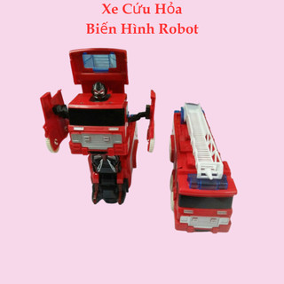 Đồ Chơi Xe Cứu Hỏa Biến Hình Robot Di Chuyển Tránh Vật Cản Phát Sáng Phát Nhạc Vui Nhộn Chất Liệu Siêu Bền