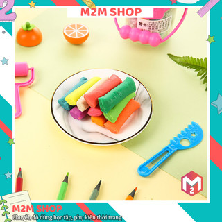 Bộ 12 màu đất nặn 3D nhiều màu sắc an toàn cho bé, hộp đất sét đi kèm phụ kiện khuôn nặn