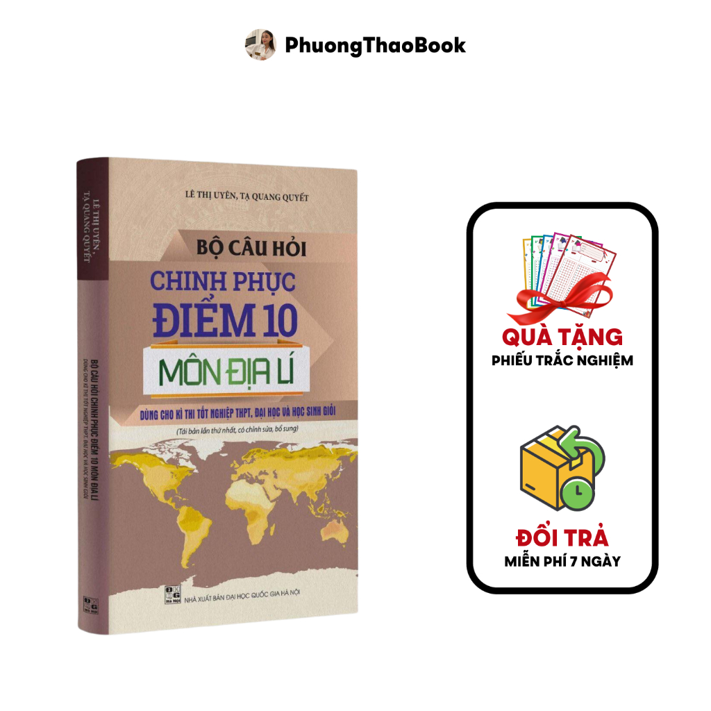 Sách - Bộ Câu Hỏi Chinh Phục Điểm 10 Môn Địa Lí