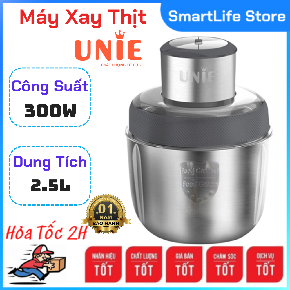 Máy Xay Thịt Unie Ue226 Dung Tích 2.5L Công Suất 300w Tích Hợp Lưỡi Tách