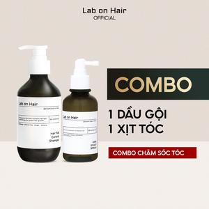 Combo xịt dưỡng mọc tóc + dầu gội gừng Lab on Hair giảm gẫy rụng tóc