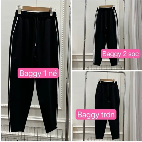 Quần BAGGY Umi Phối Sọc Viền Dáng Thể Thao
