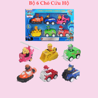 Bộ chó cứu hộ đồ chơi Paw Patrol mô hình 6 chạy đà cót chất liệu cao cấp màu sắc bắt mắt