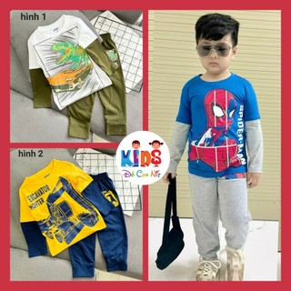 [ 12-45 KÝ] DÀI TAY THUN COTTON BÉ TRAI - ĐỒ BỘ TRẺ EM