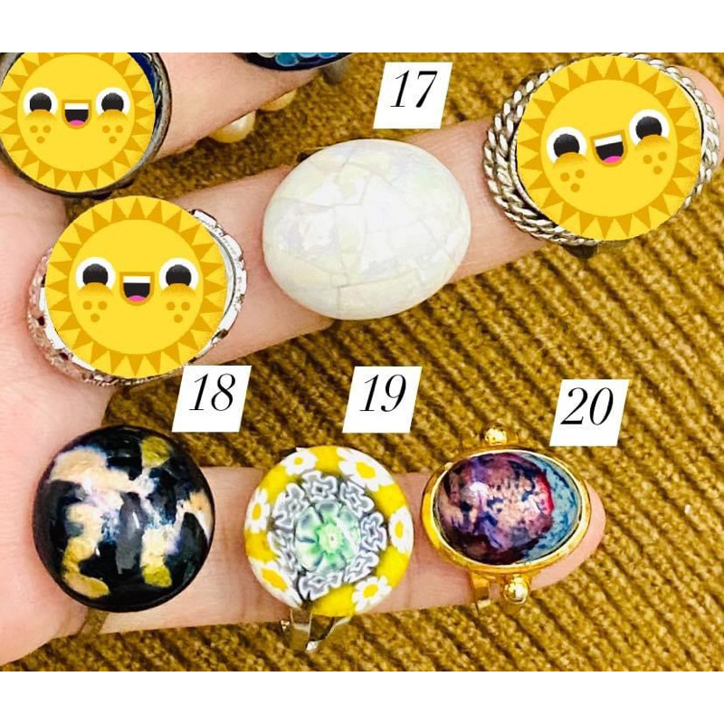 Nhẫn hạt to Freesize