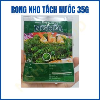 Rong nho biển tách nước 35g công nghệ nhật - rong nho được làm từ rong tươi - rong nho siêu rẻ - nghĩa food
