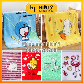 Mền em bé 2 lớp tuyết nhung siêu mịn in vân chìm 1mx1m3 - ẢNH THẬT | Mùng mền Hiếu Ý