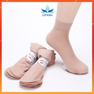 Lố 10 đôi tất nữ mỏng giấy cổ ngắn hàn quốc đẹp tatnu06