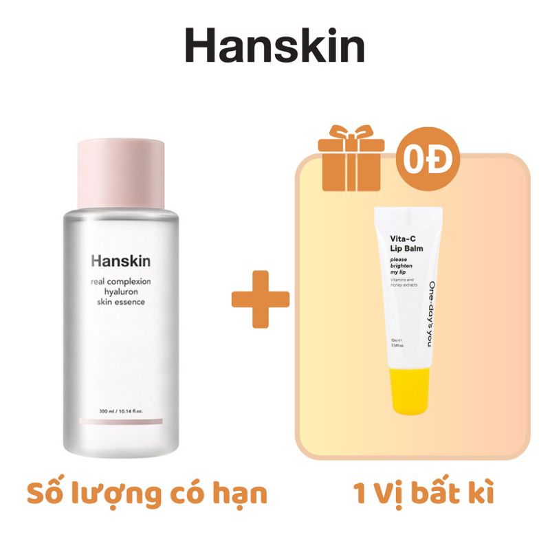 Nước thần HANSKIN Real Complexion Hyaluron Skin Essence căng bóng 300ml