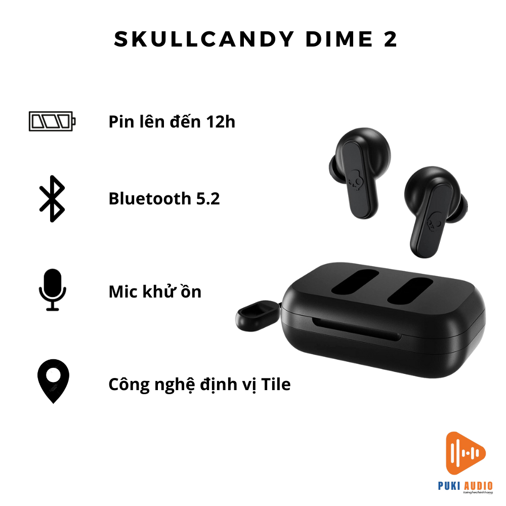 Tai nghe bluetooth Skullcandy Dime 2 chính hãng