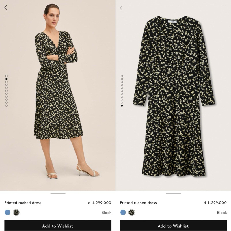 Đầm hoa nhí Mango Auth giá sale