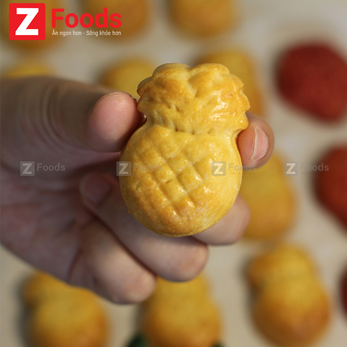 Bánh Dứa ăn vặt ít ngọt handmade, set 10 bánh 300gr