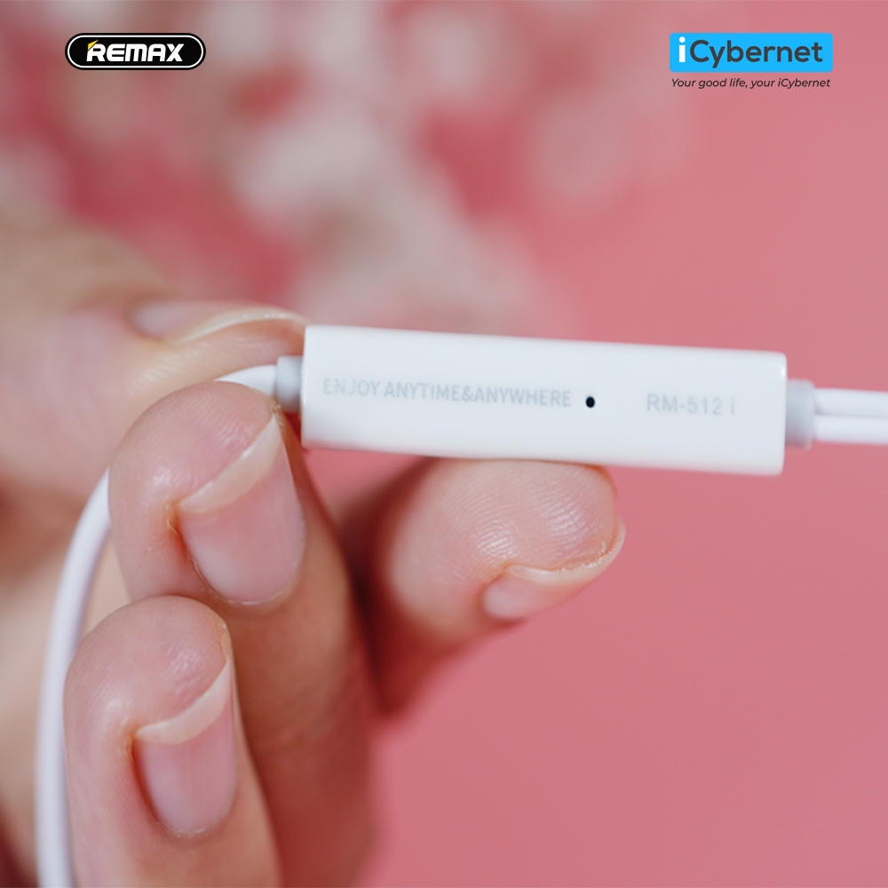 Tai nghe có dây nhét tai chân ip REMAX ICYBERNET RM-512i chính hãng