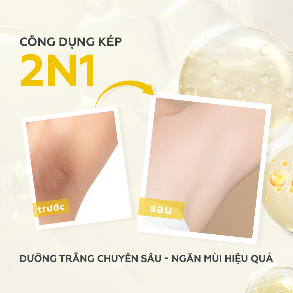 Xịt trắng nách dưỡng mờ thâm nách UMIHA với Niacinamide trắng da (45ml) ngăn mùi nách và trắng mịn da